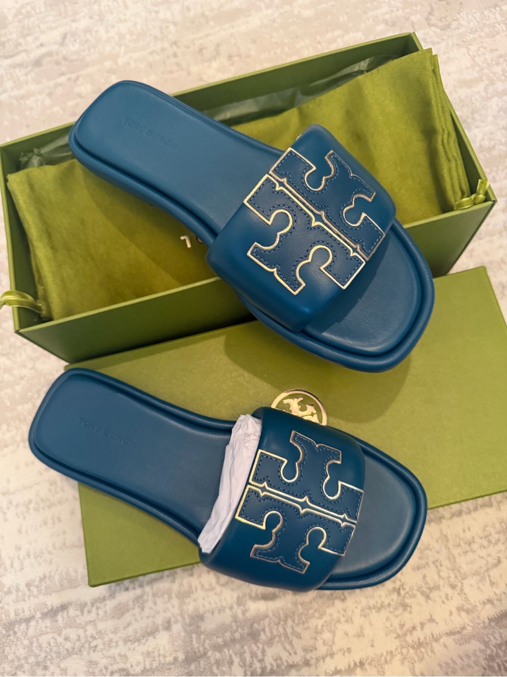 Tory Burch Double T Sport Slide Sandals